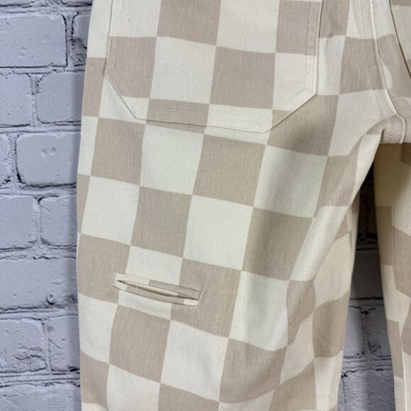 P&Co 304 Service Fatigue Pants Stone Checkerboard Womens Size UK 8/US 4 Short - Picture 9 of 15